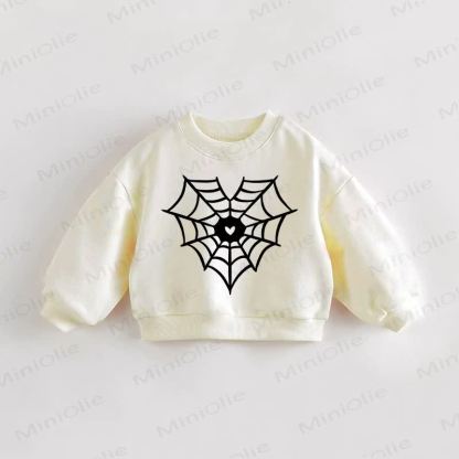 Felpa color crema con ragnatela per neonati e bambini - Crema - 3-5T - image 1