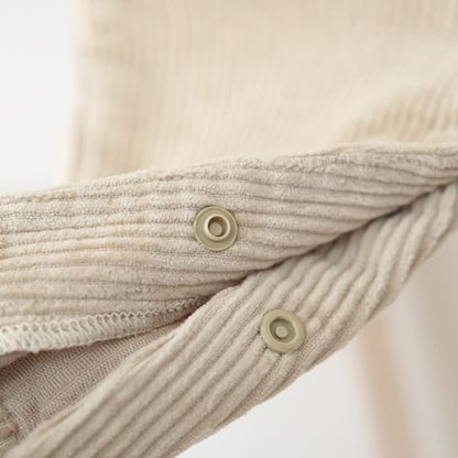 Salopette vintage in velluto a coste per neonati e bambini piccoli con bottoni sul davanti - image 10