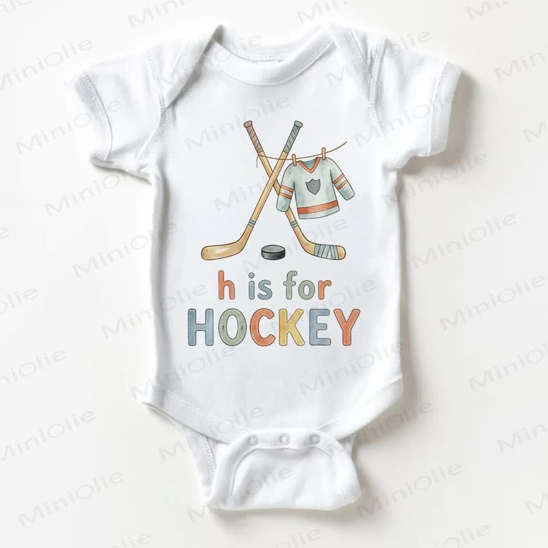 Body bianco per neonato con la H come hockey - Bianco - 18-24 mesi - image 1