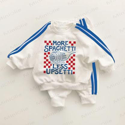 PIÙ SPAGHETTI, MENO UFFICIALITÀ Set da 2 pezzi a righe azzurre - Bianco e Blu - 3-5T - image 1
