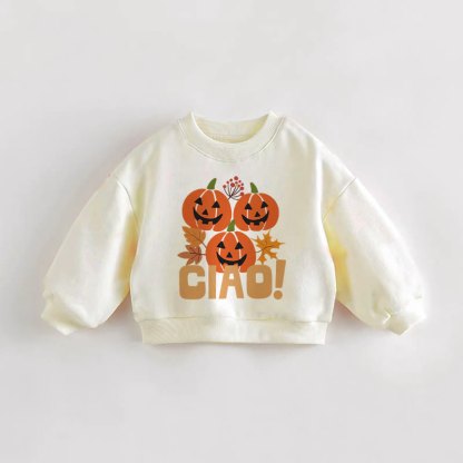 CIAO! Felpa color crema con zucca per neonati e bambini piccoli - Crema - 3-5T - image 1