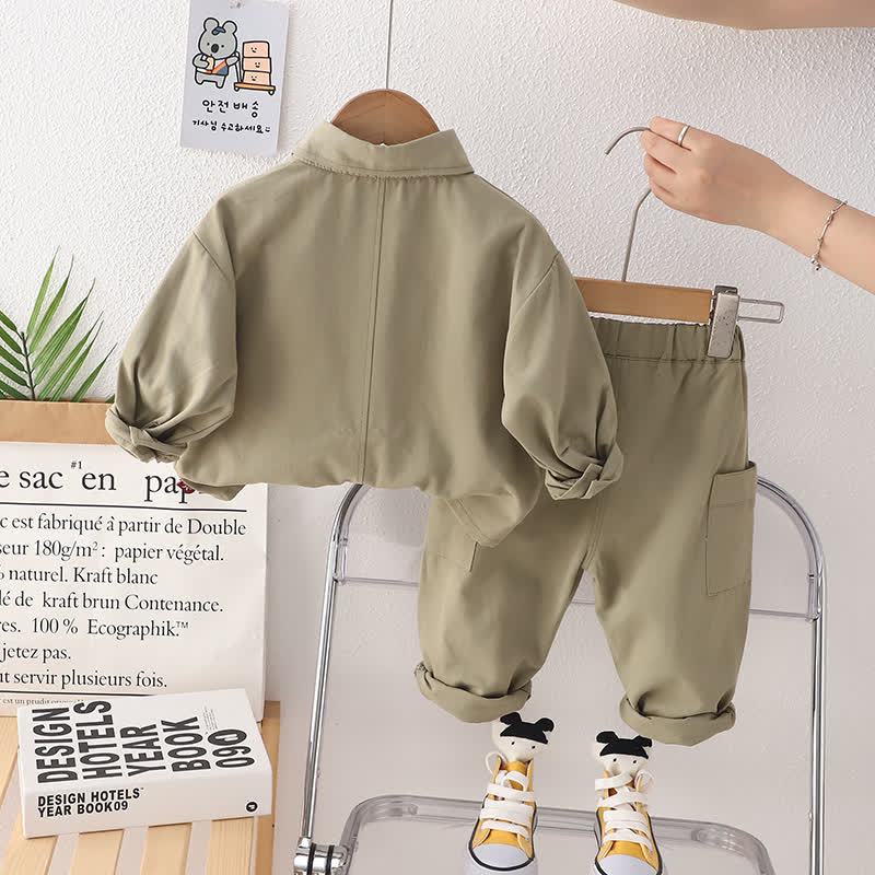 Completo da 2 pezzi per neonato/a: giacca casual utility e pantaloni cargo. - image 4