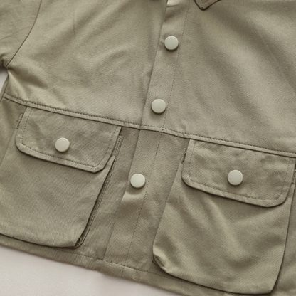 Completo da 2 pezzi per neonato/a: giacca casual utility e pantaloni cargo. - image 6