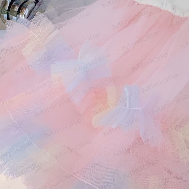 Abito in tulle rosa baby con fiocco - image 6