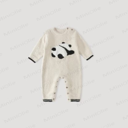 Tutina in pile per neonati con stampa animalier - Beige - 2-3T - image 2