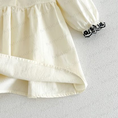 Vestitino a maniche lunghe con fiocco per neonata - image 11