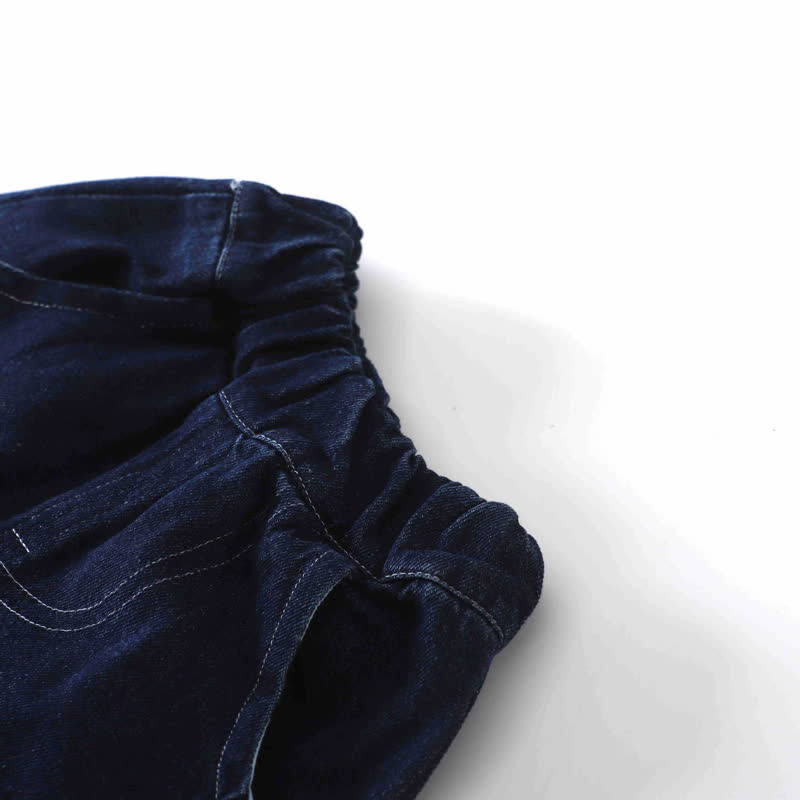 Completo a tre pezzi per neonati e bambini piccoli composto da camicia Goose e jeans a strati. - image 6