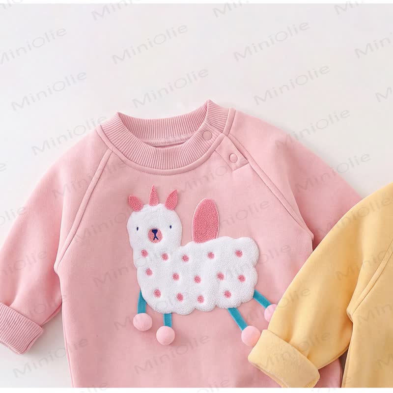 Tutina a maniche lunghe in cotone con applicazioni di animali per neonati - image 6