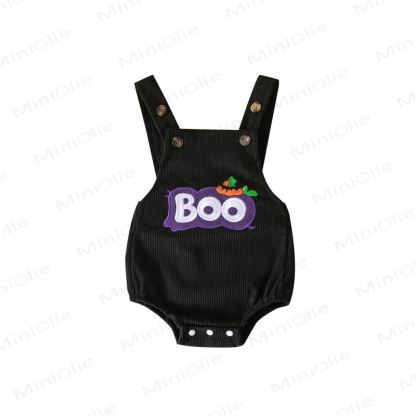 Body con bretelle in velluto a coste per Halloween BOO Baby - Nero - 12-18 mesi - image 19
