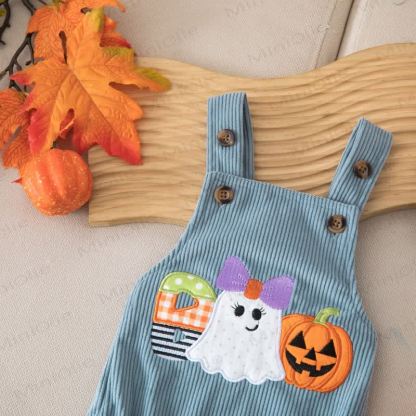 Body con bretelle in velluto a coste per Halloween BOO Baby - image 5