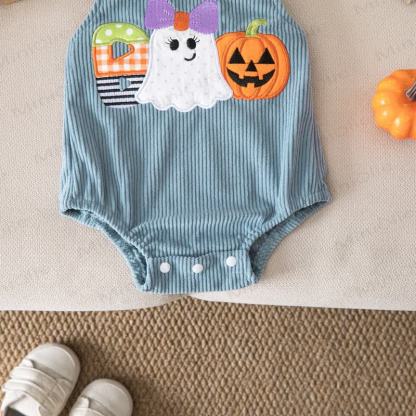 Body con bretelle in velluto a coste per Halloween BOO Baby - image 7