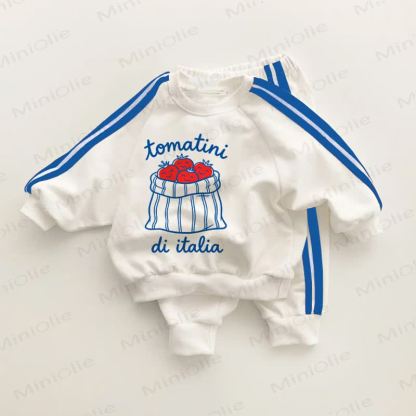 TOMATINI DI ITALIA Set 2 pezzi a righe blu - Bianco e Blu - 3-5T - image 1