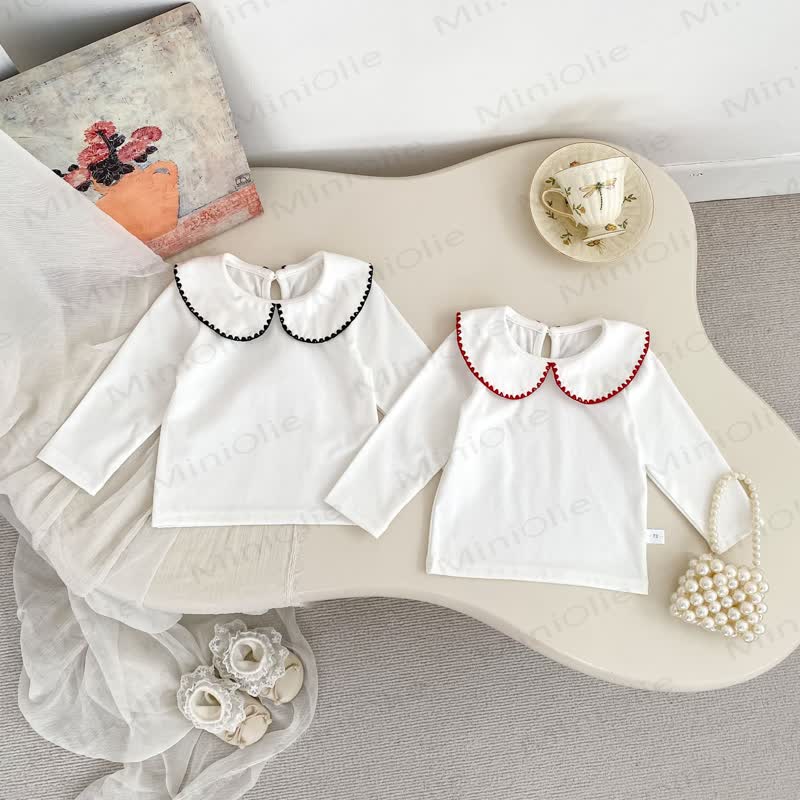 Vestitino a quadretti con fiocco e camicetta bianca per bambina - image 4
