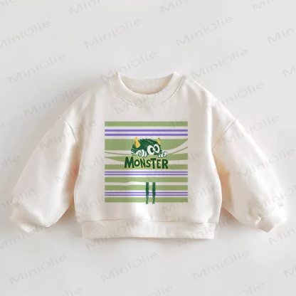 Felpa color crema MONSTER per neonati e bambini - Crema - 3-5T - image 1