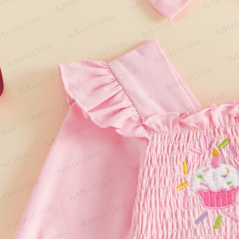 Body da compleanno per bambina in tulle con gonna e fascia per capelli. - image 9