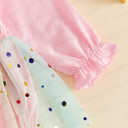 Body da compleanno per bambina in tulle con gonna e fascia per capelli. - image 10