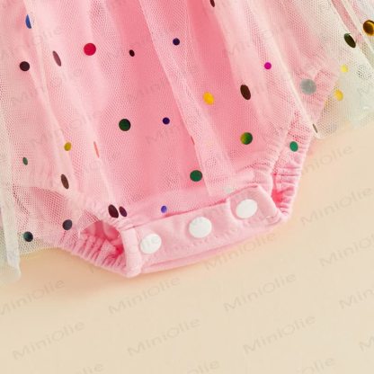 Body da compleanno per bambina in tulle con gonna e fascia per capelli. - image 11