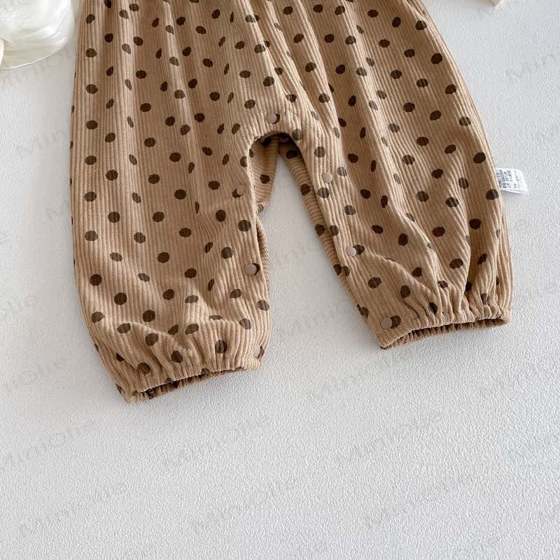 Completo da bambina con stampa a pois e fiori finti, 2 pezzi. - image 8
