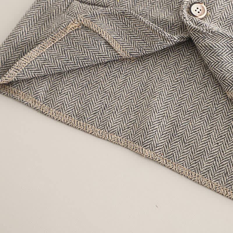 Completo da 3 pezzi per neonato composto da canottiera asimmetrica e camicia a righe. - image 8