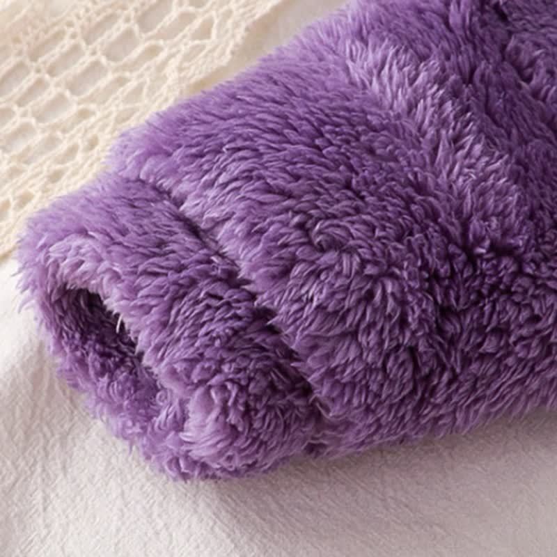 Completo da casa in pile con cappuccio e orecchie d'orso per neonati e bambini piccoli, composto da 2 pezzi. - image 9