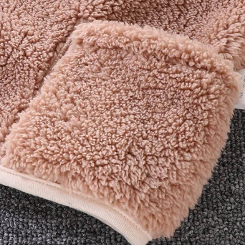 Completo per bambino composto da felpa con cappuccio e pantaloni in pile con orecchie d'orso, due pezzi. - image 5