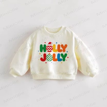 Felpa color crema per neonati e bambini piccoli HOLY JOLLY - Crema - 3-5T - image 1