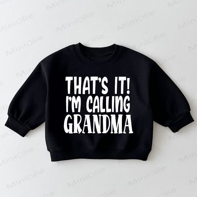ECCO FATTO! CHIAMANDO LA NONNA Felpa nera per neonati e bambini - Nero - 3-5T - image 1