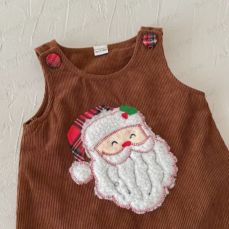 Tutina senza maniche in velluto a coste per neonato con motivo Babbo Natale - image 28