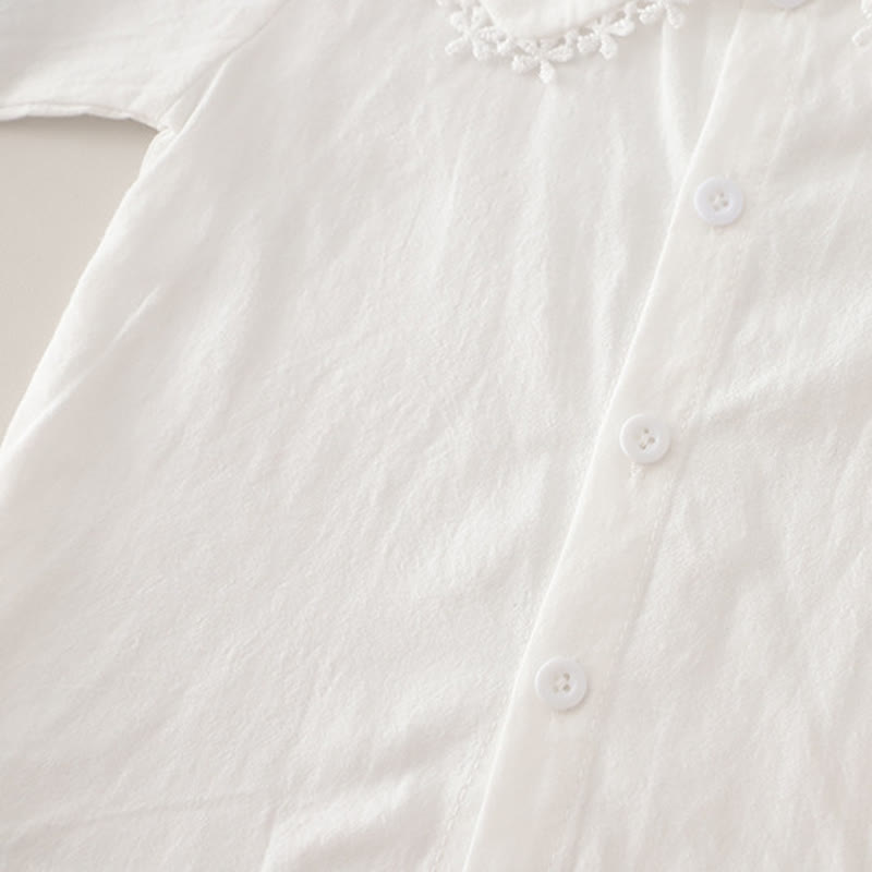 Completo da 3 pezzi in denim a maglia floreale per bambina - image 10
