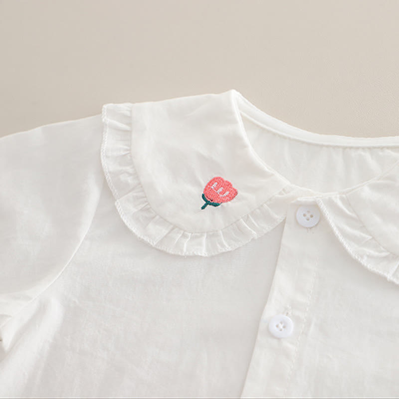 Completo da bambina composto da cardigan con applicazioni floreali e jeans, 3 pezzi - image 10
