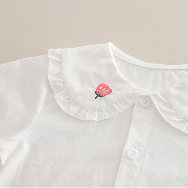 Completo da bambina composto da cardigan con applicazioni floreali e jeans, 3 pezzi - image 10