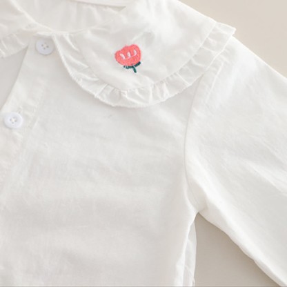 Completo da bambina composto da cardigan con applicazioni floreali e jeans, 3 pezzi - image 11