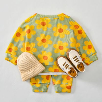 Set di 2 pezzi Baby Green Waffle Flower - image 3