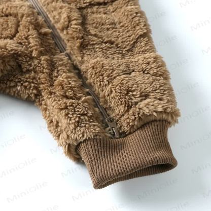 Tutina in pile con cappuccio e orecchie da orsetto Baby Love - image 12