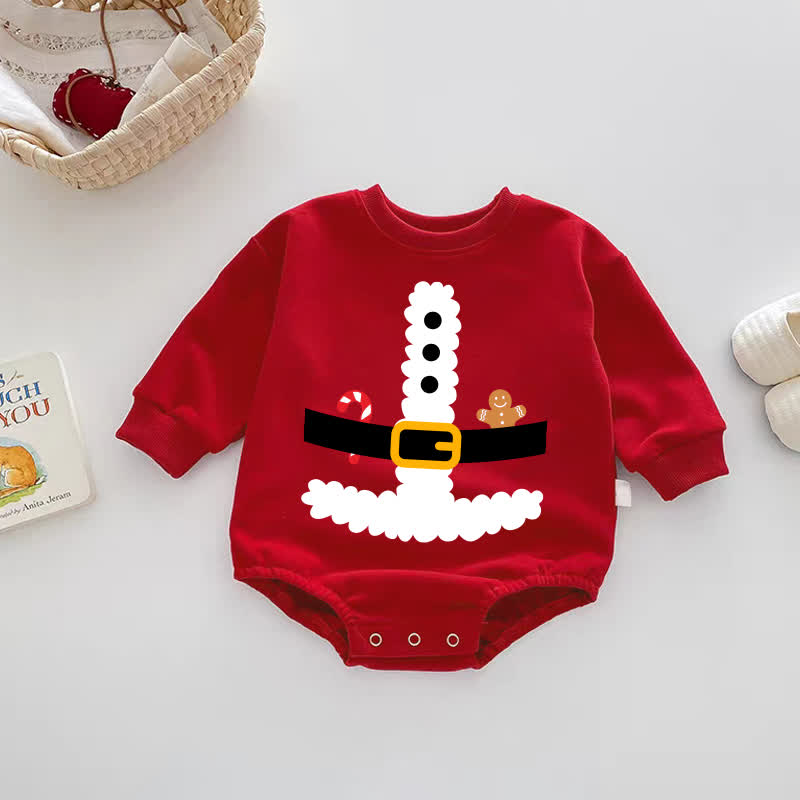 Body rosso con stampa di Babbo Natale per neonati - Rosso - 18-24 mesi - image 1