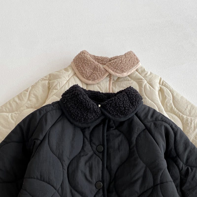Giacca trapuntata per bambini con collo in sherpa - image 8