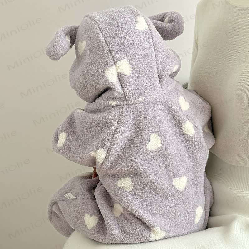 Tutina con cappuccio a forma di cuore/animale di peluche per neonati - image 3