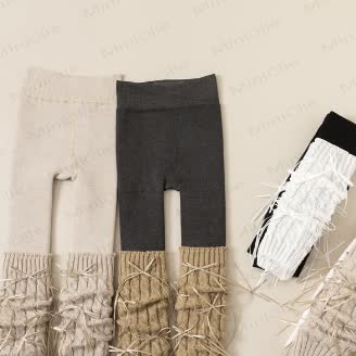 Leggings termici con fiocco per bambini - image 11