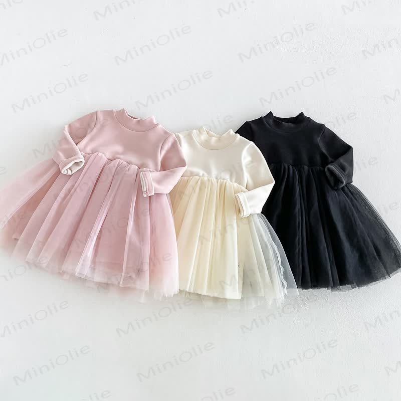 Abito in tulle a maniche lunghe per neonata/bambina - image 1