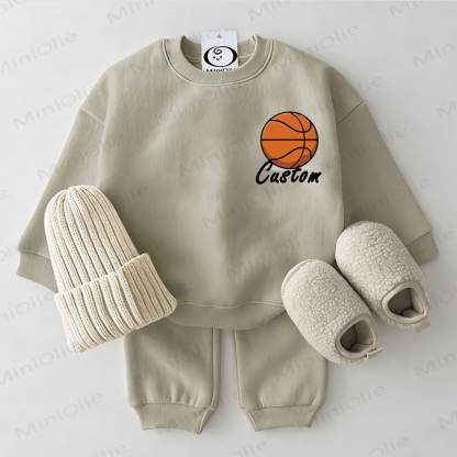Completo da basket personalizzato per neonati, composto da 2 pezzi. - Grigio Verde - 2-3T - image 1