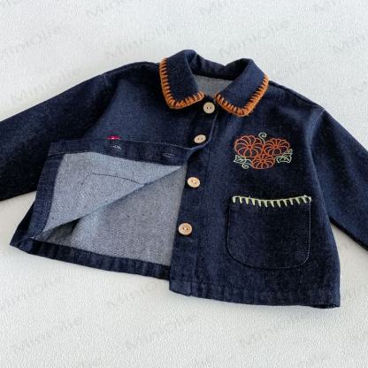 Giacca di jeans color fungo per bambina - image 8