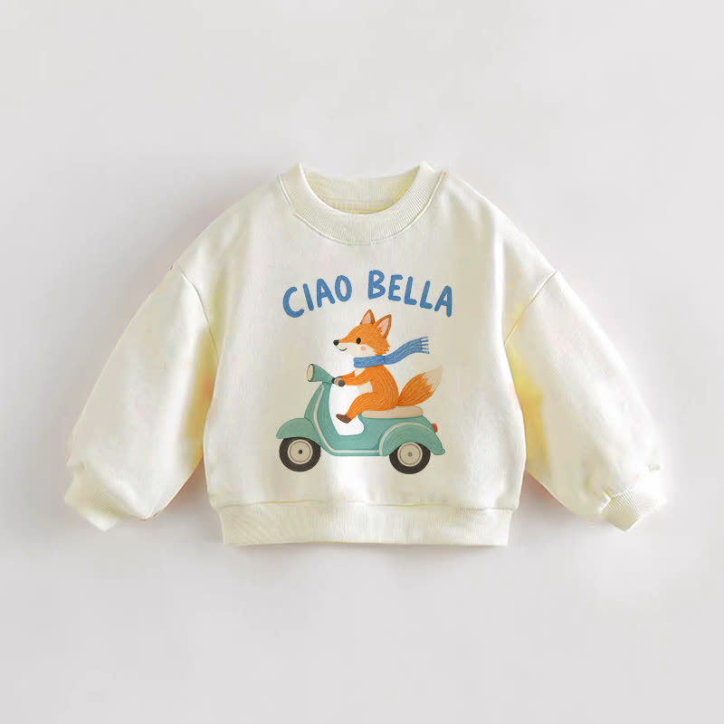 Felpa CIAO BELLA Baby Toddler Driving Fox Cream - Crema - 3-5T - image 1