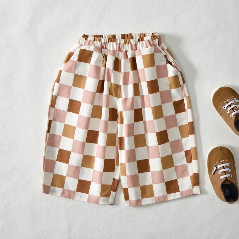 Pantaloni da neonato con stampa a scacchiera - image 2