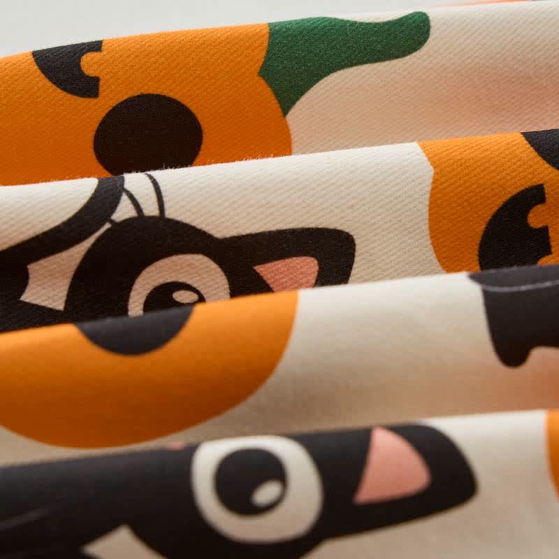 Salopette per neonati e bambini con stampa di zucche e gatti - image 5