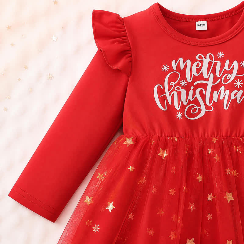 BUON NATALE Vestito in tulle con stampa a stelle per neonata - image 5