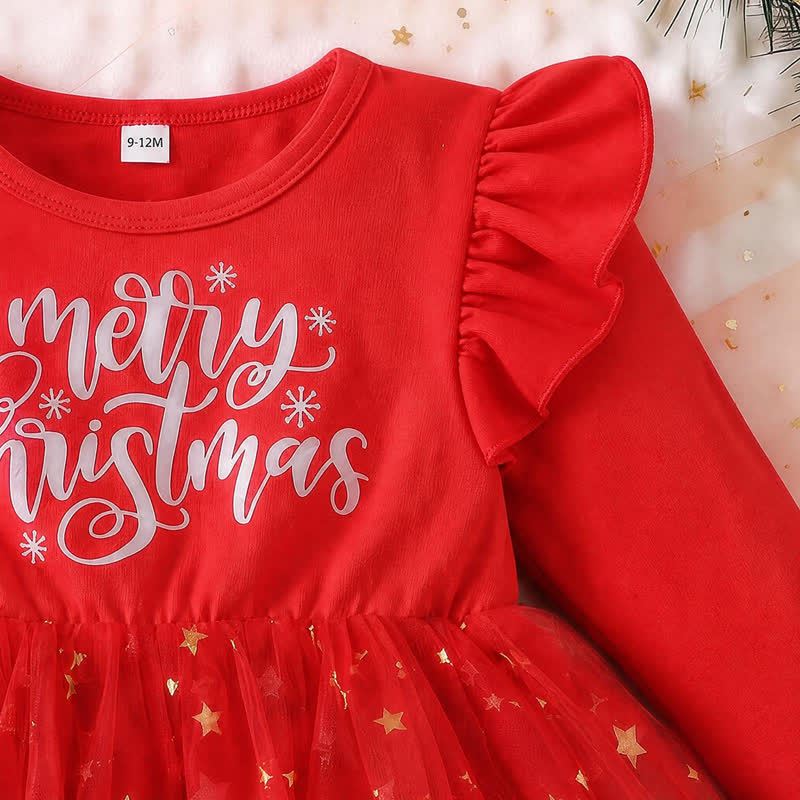BUON NATALE Vestito in tulle con stampa a stelle per neonata - image 6