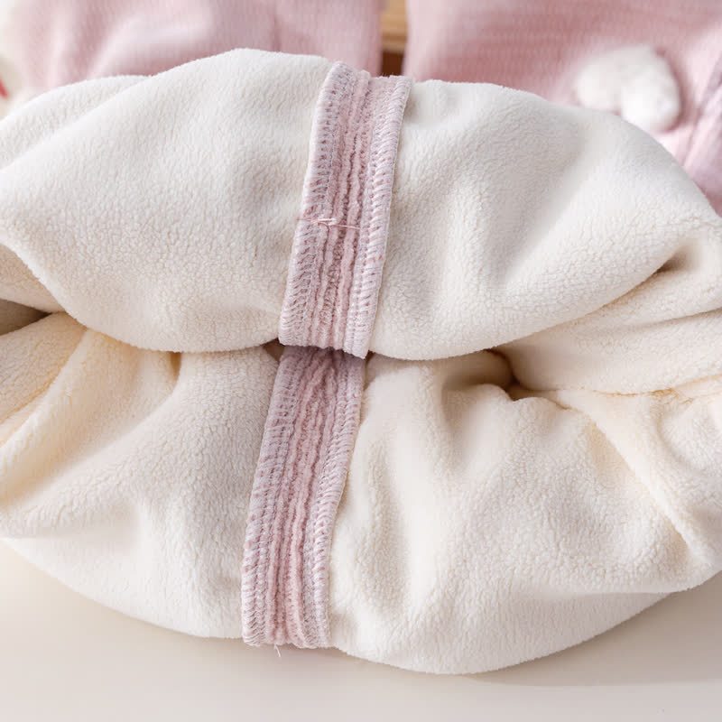 Pantaloni in pile comodi con cuori o allegri per bambina - image 8
