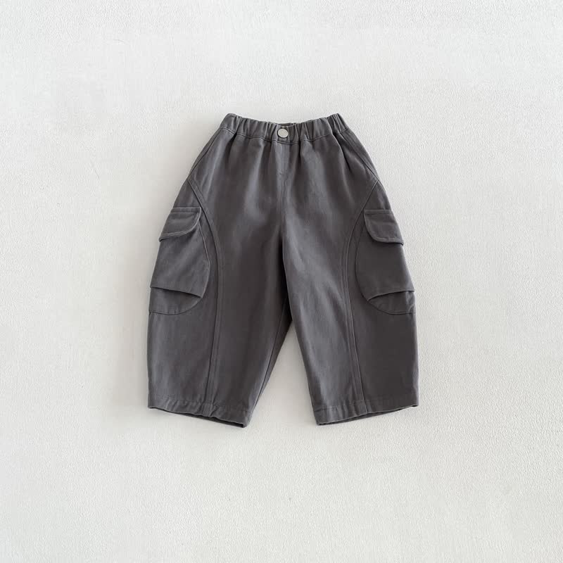 Maglione o pantaloni cargo a tinta unita per bambini piccoli - Grigio scuro - 6-7T - image 6
