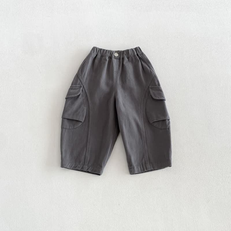 Maglione o pantaloni cargo a tinta unita per bambini piccoli - Grigio scuro - 6-7T - image 6