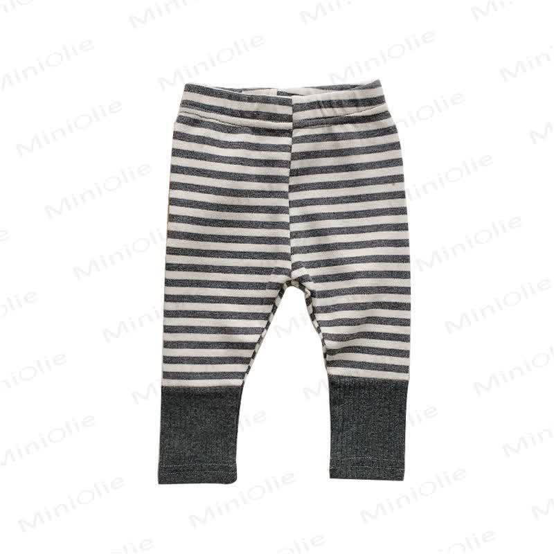 Leggings a righe con risvolto - image 4